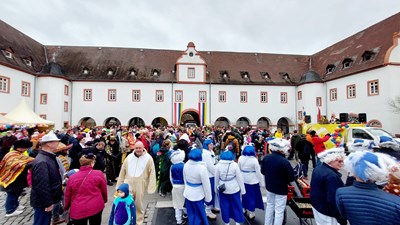 Stimmung im Schlossinnenhof.