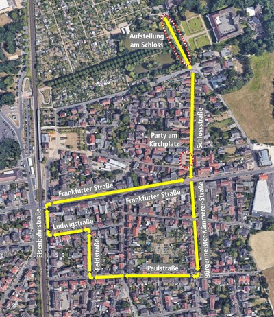 Route des Fastnachtsumzugs 2025.