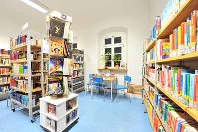 Innenaufnahme der Stadtbücherei