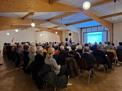 Der sehr gut besuchte Infoabend im Saal für Vereine.