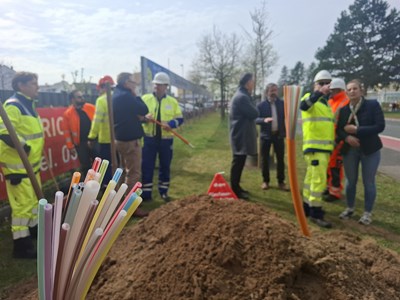 Spatenstich Glasfaser-Längstrasse der Westconnect.