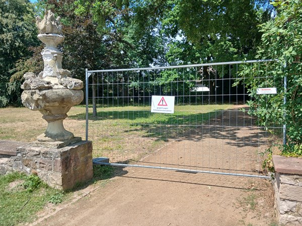 ): Der abgesperrte Bereich im nördlichen Schlossgarten.