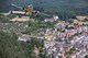 Fotomontage: Flugzeug über dem Heusenstammer Stadtgebiet